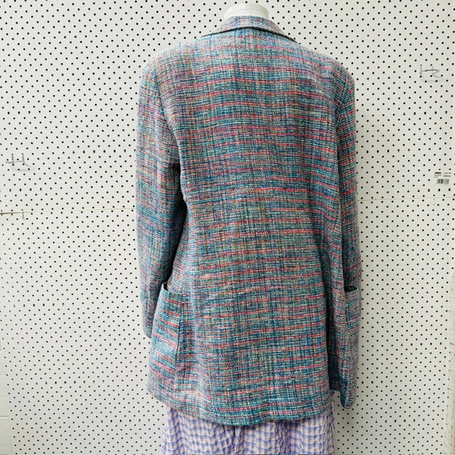1990s vintage / SILK / tweed blazer / m (3915354228100185943)