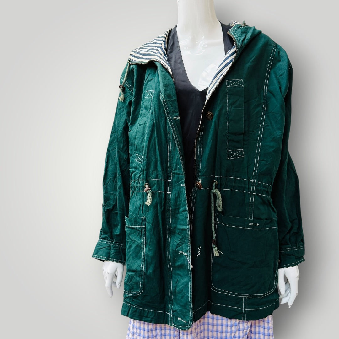 1990s vintage / UNITED BLUES / green anorak / s (3915354976233566302)