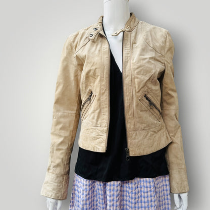 BC / taupe leather jacket / s/m (3915354988355417305)