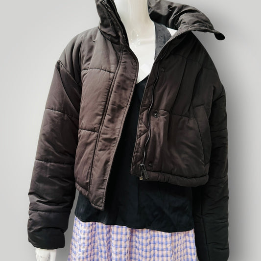 DKNY SPORT / cute cropped puffer jacket / black / s (3915355024414613949)