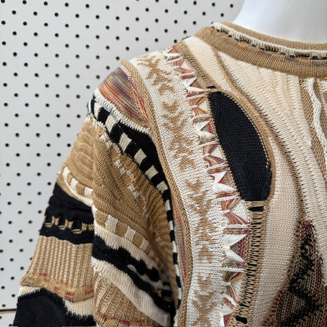 1990s vintage / TUNDRA / coogi like cotton jumper / M (3915531303534376417)