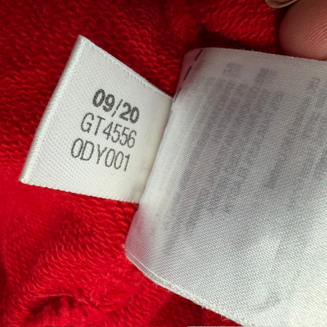 ADIDAS / red stripe sweatshirt / 2XL (3915531326099304091)