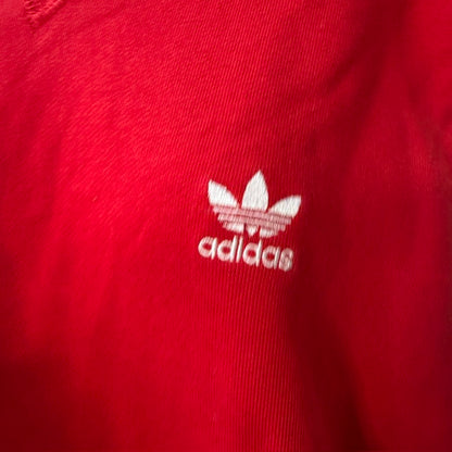 ADIDAS / red stripe sweatshirt / 2XL (3915531333041766433)