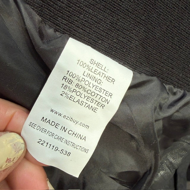 GRACE HILL / black leather jacket / s (3915531384175175660)
