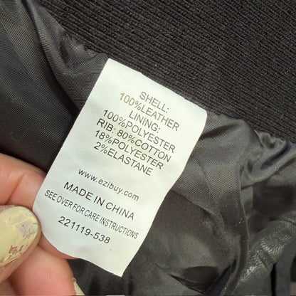 GRACE HILL / black leather jacket / s (3915531384175175660)
