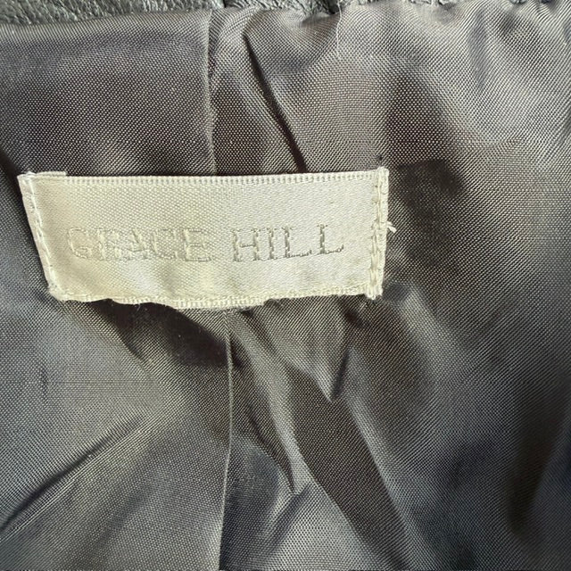 GRACE HILL / black leather jacket / s (3915531385912600049)