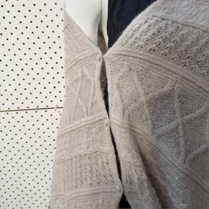 LOOBIES STORY / alpaca knit poncho / free size (3915531412796984664)
