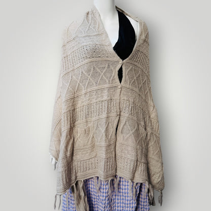LOOBIES STORY / alpaca knit poncho / free size (3915533648141668053)