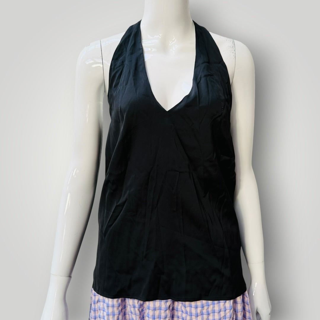 DEVAL / satin halter / 10 / made in nz (3915533665571654507)