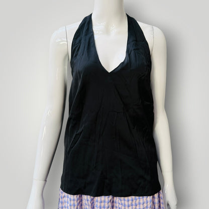DEVAL / satin halter / 10 / made in nz (3915533665571654507)