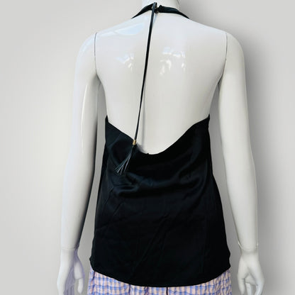 DEVAL / satin halter / 10 / made in nz (3915533667171992404)
