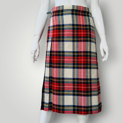 scottish vintage / HIGHLAND INDUSTRIES / tartan kilt / s (3915533672506358330)