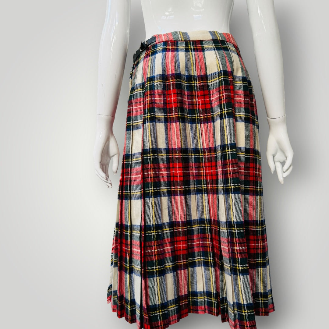 scottish vintage / HIGHLAND INDUSTRIES / tartan kilt / s (3915533674994653058)