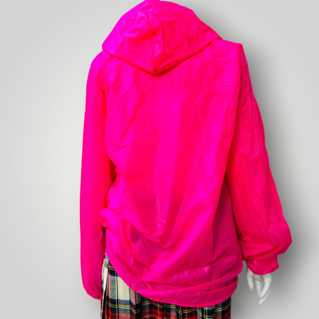 1980s vintage / BRAMAC / bright pink windbreaker anorak / M (3915533683779970211)
