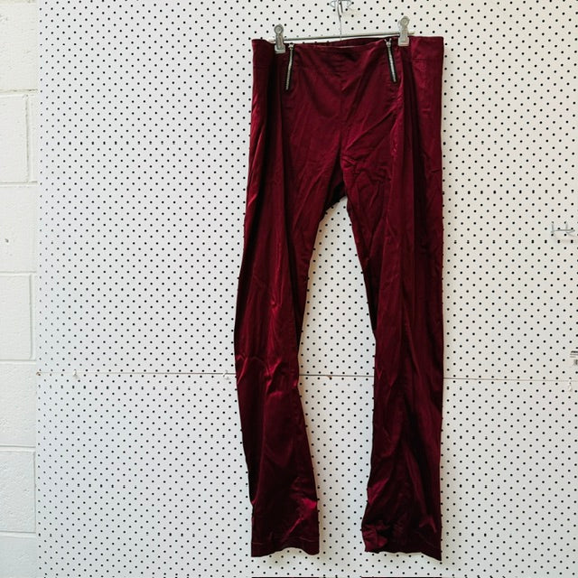 2000s nz vintage / PEARL / slinky red pants / 12 (3915871941476903925)