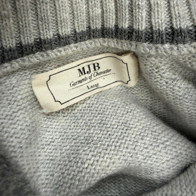 M.J. Bale / Nevis Button Mock Neck Sweater / wool cotton / L (3915871965553002440)