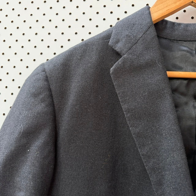 1960s vintage / grey wool suit / m (3915871988324598871)