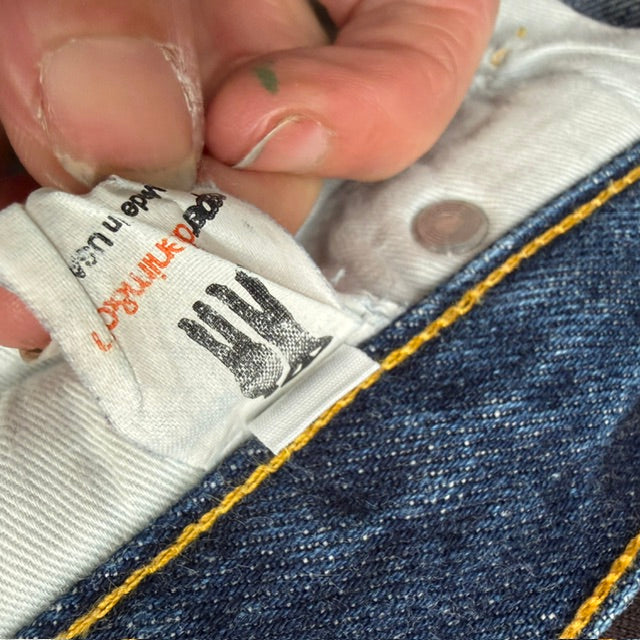 2000s Vintage / Paper Denim & Cloth Jeans / 34 / Button Fly Made In USA / Y2K (3915872043581918727)