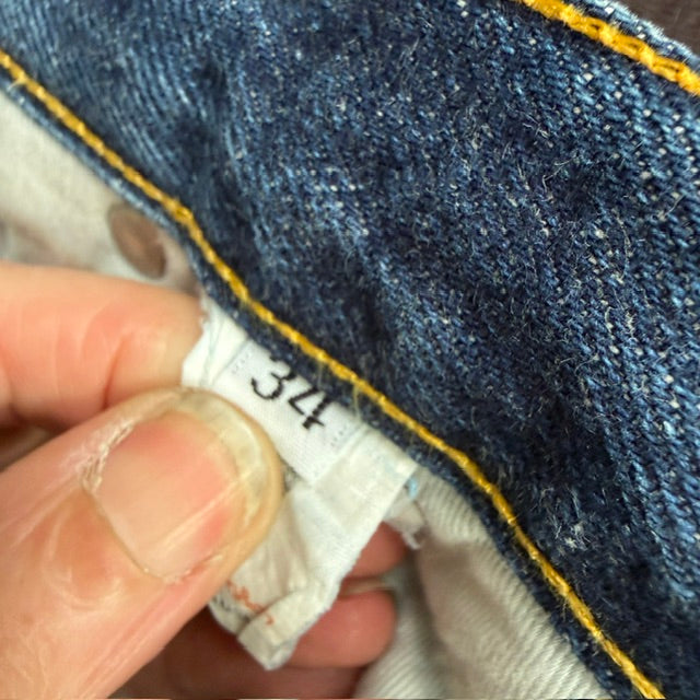 2000s Vintage / Paper Denim & Cloth Jeans / 34 / Button Fly Made In USA / Y2K (3915872046879395665)