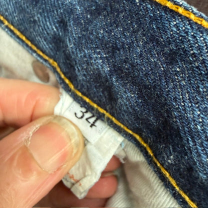 2000s Vintage / Paper Denim & Cloth Jeans / 34 / Button Fly Made In USA / Y2K (3915872046879395665)