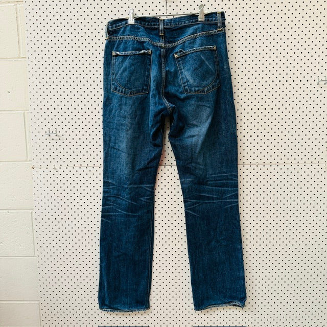 2000s Vintage / Paper Denim & Cloth Jeans / 34 / Button Fly Made In USA / Y2K (3915872048413361054)
