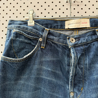 2000s Vintage / Paper Denim & Cloth Jeans / 34 / Button Fly Made In USA / Y2K (3915872051950467227)