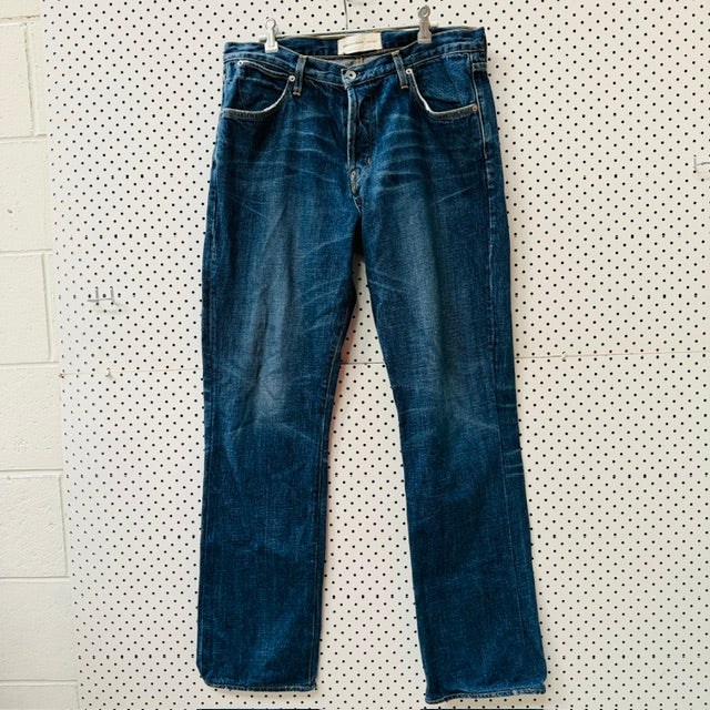 2000s Vintage / Paper Denim & Cloth Jeans / 34 / Button Fly Made In USA / Y2K (3915872053719893019)