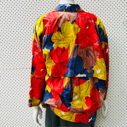 1980s nz vintage / CINNAMON / MISS DEB / colourful batwing jacket / free size (3915983795114583577)