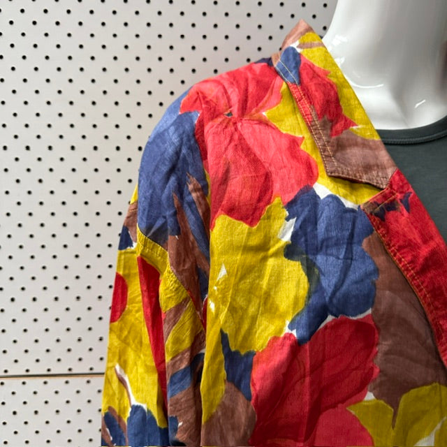 1980s nz vintage / CINNAMON / MISS DEB / colourful batwing jacket / free size (3915983797154984435)