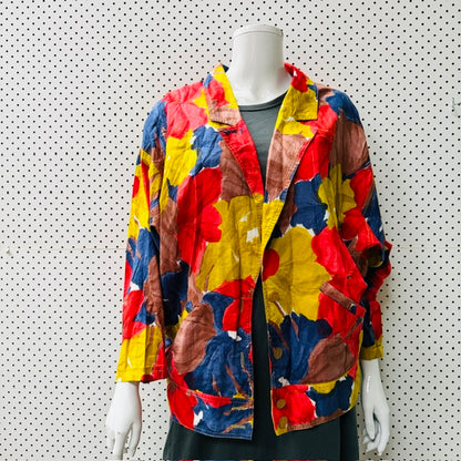 1980s nz vintage / CINNAMON / MISS DEB / colourful batwing jacket / free size (3915983798800552244)