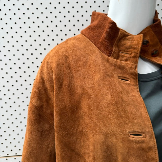 1980s vintage / suede bomber jacket / 40 (3915983862151890777)