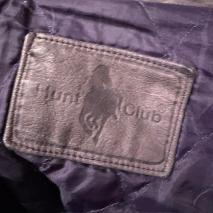 1980s/1990s vintage / Hunt Club soft leather vintage flight bomber jacket / L (3915983868113921668)
