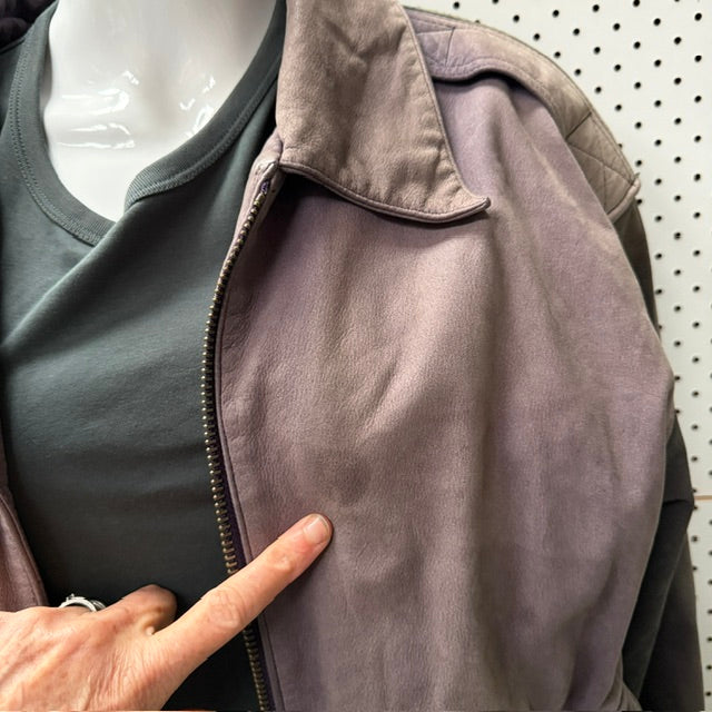 1980s/1990s vintage / Hunt Club soft leather vintage flight bomber jacket / L (3915983869650432364)