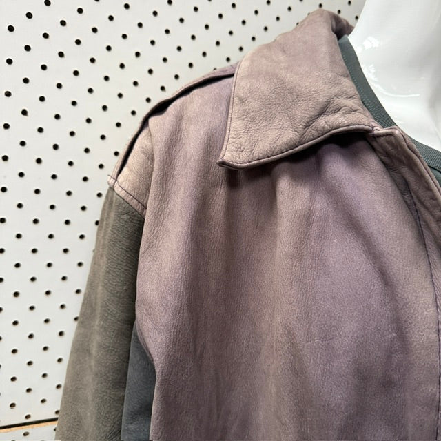 1980s/1990s vintage / Hunt Club soft leather vintage flight bomber jacket / L (3915983872935874972)