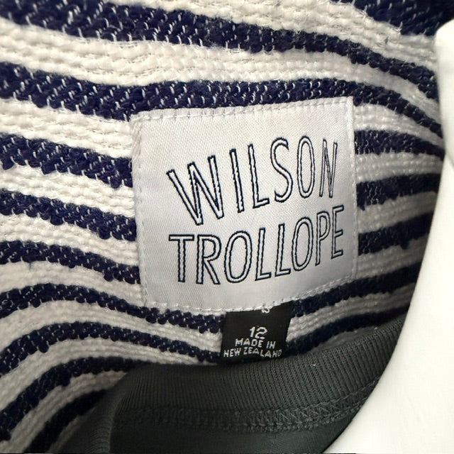 WILSON TROLLOPE / striped jacket / 12 / made in nz (3915983880984442599)
