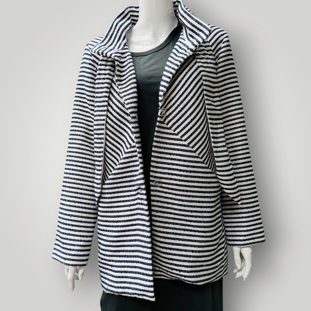 WILSON TROLLOPE / striped jacket / 12 / made in nz (3915984189944404269)