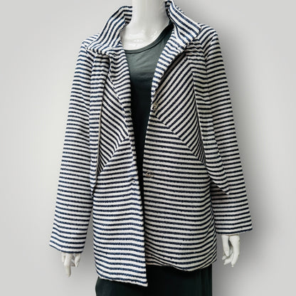 WILSON TROLLOPE / striped jacket / 12 / made in nz (3915984189944404269)