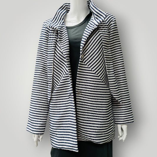 WILSON TROLLOPE / striped jacket / 12 / made in nz (3915984189944404269)