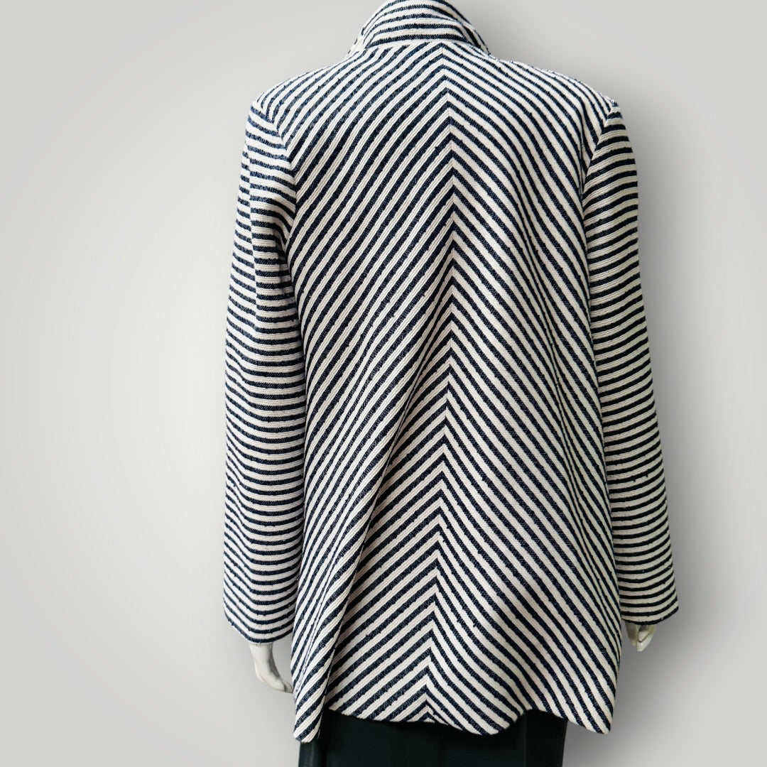 WILSON TROLLOPE / striped jacket / 12 / made in nz (3915984192068324283)