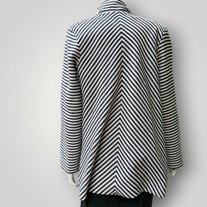 WILSON TROLLOPE / striped jacket / 12 / made in nz (3915984192068324283)