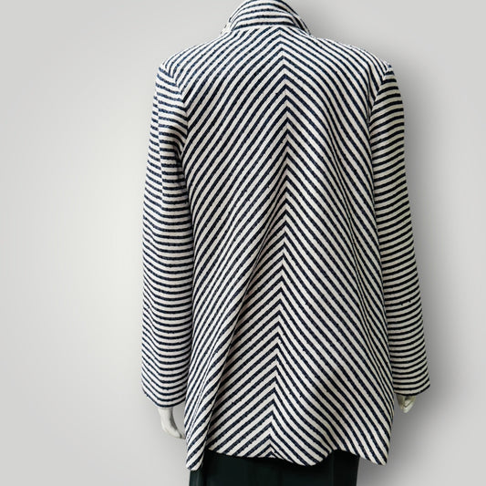 WILSON TROLLOPE / striped jacket / 12 / made in nz (3915984192068324283)