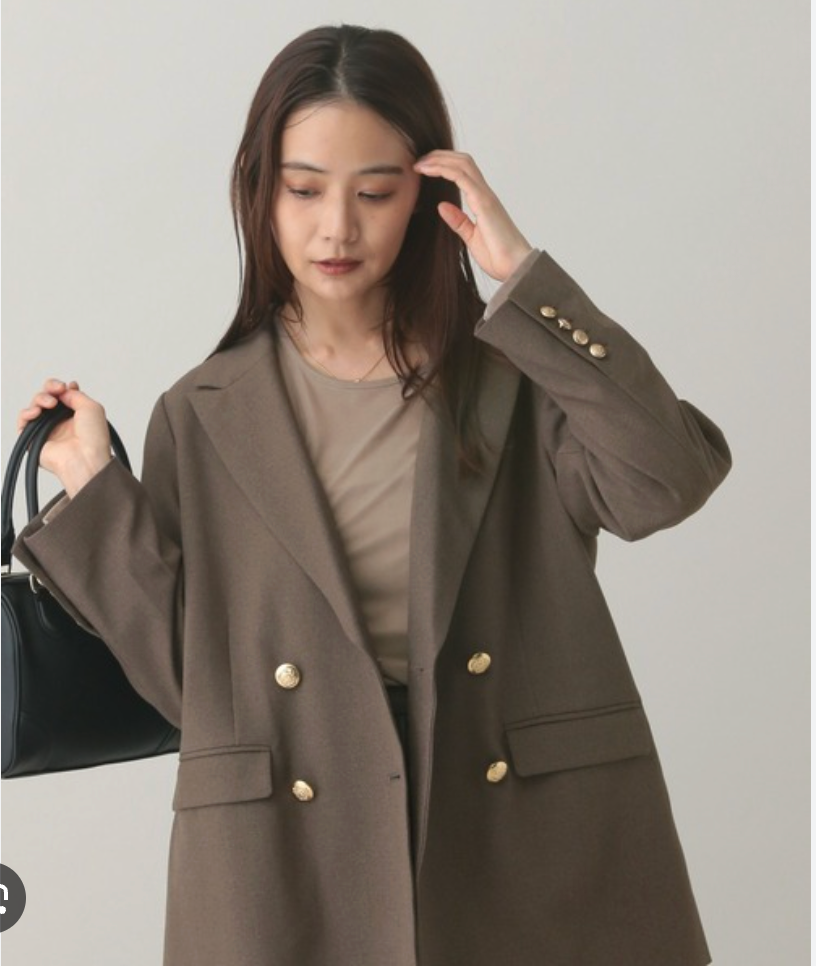 GLOBAL WORK / japanese oversized double-breasted blazer / L (3916131094368195815)