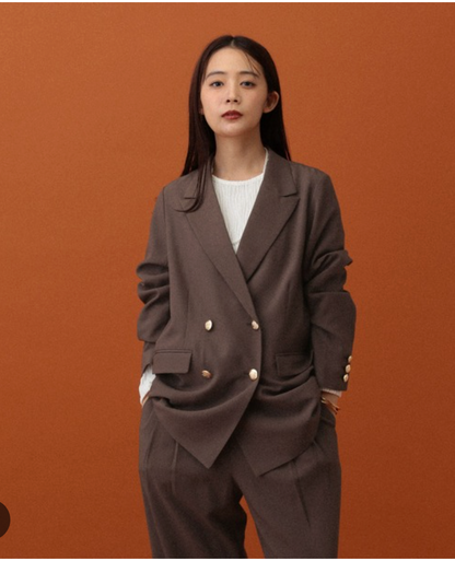 GLOBAL WORK / japanese oversized double-breasted blazer / L (3916131104702661546)