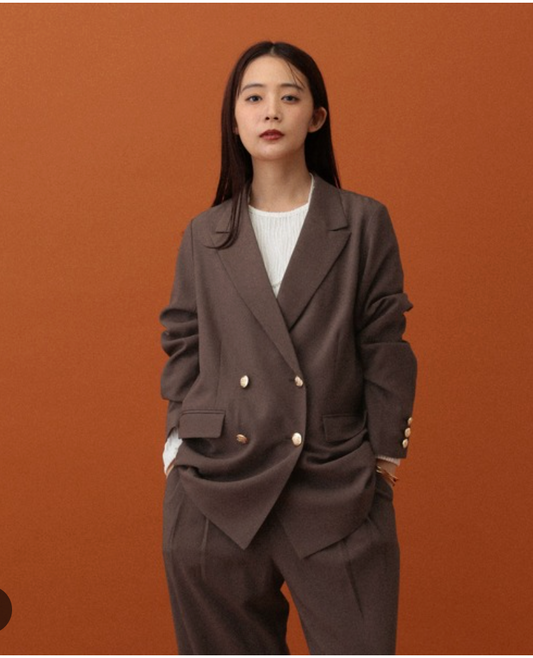 GLOBAL WORK / japanese oversized double-breasted blazer / L (3916131104702661546)