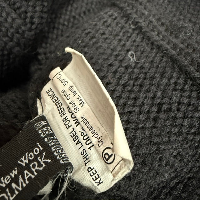 1990s nz vintage / NOM*D / black wool jumper / s (3916143007705739105)