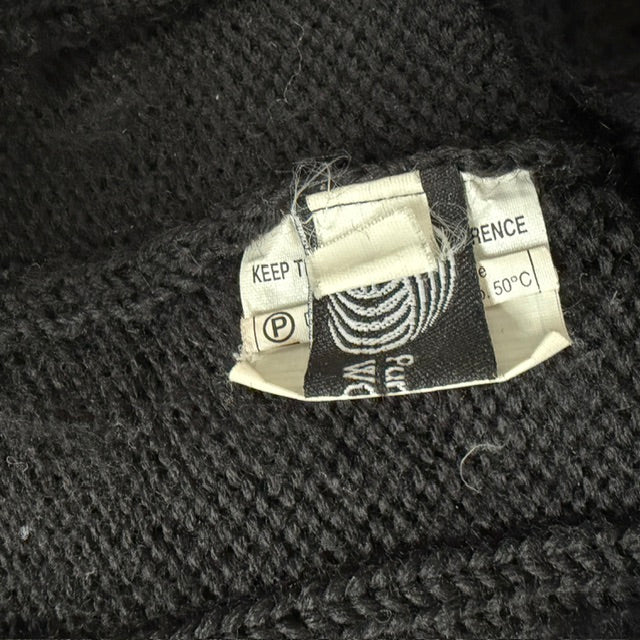 1990s nz vintage / NOM*D / black wool jumper / s (3916143012507158842)