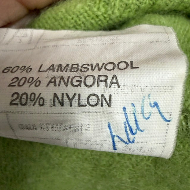 1990s nz vintage / lambswool angora polo jumper / s / made in nz (3916143030082339481)