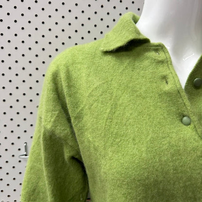 1990s nz vintage / lambswool angora polo jumper / s / made in nz (3916143034630030173)