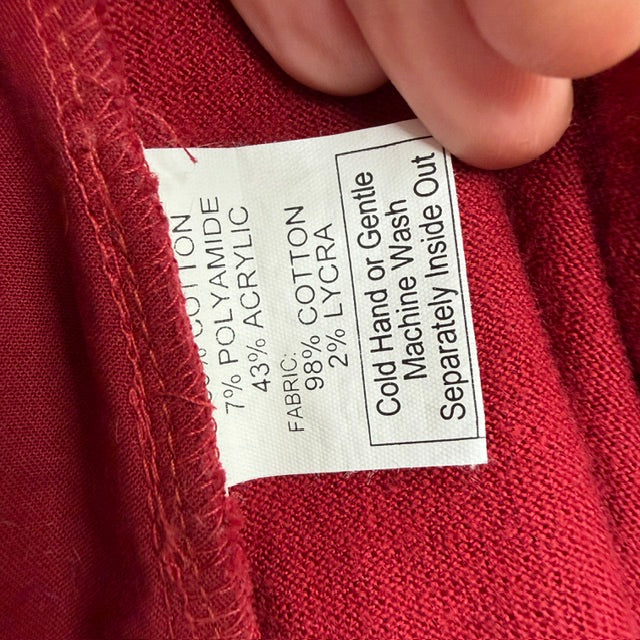 2000s nz vintage / MILD RED / draped sleeveless vest / m (3916143037687708969)
