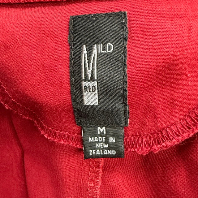 2000s nz vintage / MILD RED / draped sleeveless vest / m (3916143042219123074)
